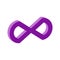 Infinity symbol.Isometric and 3D view.