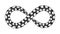 Infinity symbol ribbon plait vector illustration