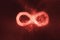 Infinity symbol or sign. Abstract night sky background