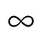 Infinity symbols. Eternal, limitless, endless, life logo or tattoo concept.hand drawn doodle style vector isolated