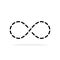 infinity thin dotted line icon like lifetime