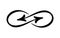 Infinity Vector illustration symbol arrows. Hand drawn ink brush. Thin line scribble icon. Modern doodle outline. Cycle