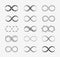 Infinity vector line icons