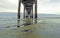 Infinity view of Scripps pier from ground level