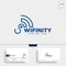 infinity wifi connection logo template vector illustration icon element isolated