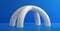 An Inflatable Arch in the Form of an Arc on Four Supports.