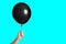 a Inflatable black balloon, photo on the white background