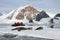 Inflatable boat full of tourists, watching for whales and seals, Antarctic Peninsula