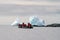 Inflatable boats from an Antarctic cruise ship