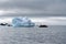 Inflatable boats from an Antarctic cruise ship