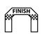 Inflatable finish arch outline icon