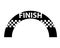 Inflatable finish arch silhouette icon