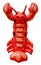 Inflatable float rubber ring in the shape of a red lobster