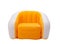 Inflatable orange color armchair