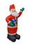 Inflatable Santa Claus figurine isolated on white background