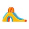 Inflatable slide vector icon.Cartoon vector icon isolated on white background inflatable slide.