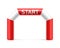 Inflatable start line arch