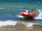 Inflatable surf rescue boat patrol, Australian coastal service