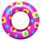 Inflatable swimming ring. Colorful rubber lifesaver buoy