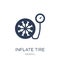 inflate tire icon. Trendy flat vector inflate tire icon on white