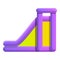 Inflated slide icon, cartoon style