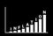 Inflation - chart, diagram and graph with letters. Values are expanding, growing and rising.