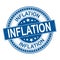 Inflation finance economy debt money icon badge label design vector