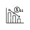 Inflation icon with linear style