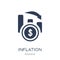 Inflation icon. Trendy flat vector Inflation icon on white background from Business collection