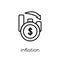 Inflation icon. Trendy modern flat linear vector Inflation icon