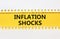 Inflation shocks symbol. Concept words Inflation shocks on yellow and white paper. Beautiful yellow and white background. Business