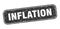 inflation stamp. inflation square grungy isolated sign.