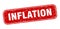 inflation stamp. inflation square grungy isolated sign.