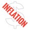 Inflation Text Header Background Illustration. Dollars