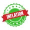 INFLATION text on red green ribbon stamp