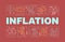 Inflation word concepts red banner