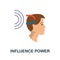 Influence Power icon. Simple element from business motivation collection. Creative Influence Power icon for web design, templates