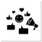 Influencer glyph icon