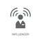 Influencer icon. Trendy Influencer logo concept on white background from Technology collection