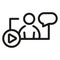 Influencer line icon. Outline Influencer or blogger vector illustration