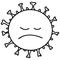 Influenza virus weakened by the flu vaccine Icon for healthcare design
