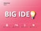 Info graphic design, creativity, bulb, big idea
