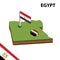 Info graphic  Isometric map and flag of EGYPT. 3D isometric Vector Illustration