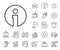 Info line icon. Information center sign. Salaryman, gender equality and alert bell. Vector