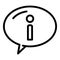 Info service chat icon, outline style
