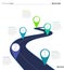 Infograph Road Milestone Timeline Components Used for Businesses