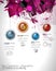 Infographic Abstract template with 4 choices glass buttons