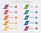 Infographic Affiliate Marketing template. Icons in different colors. Include Affiliate Link, Attribution, Authority Site, Landing