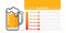 Infographic of approximate blood alcohol percentage level chart for estimation and copy space for influenced predictable.