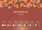 Infographic in autumnal decoration ready for your text